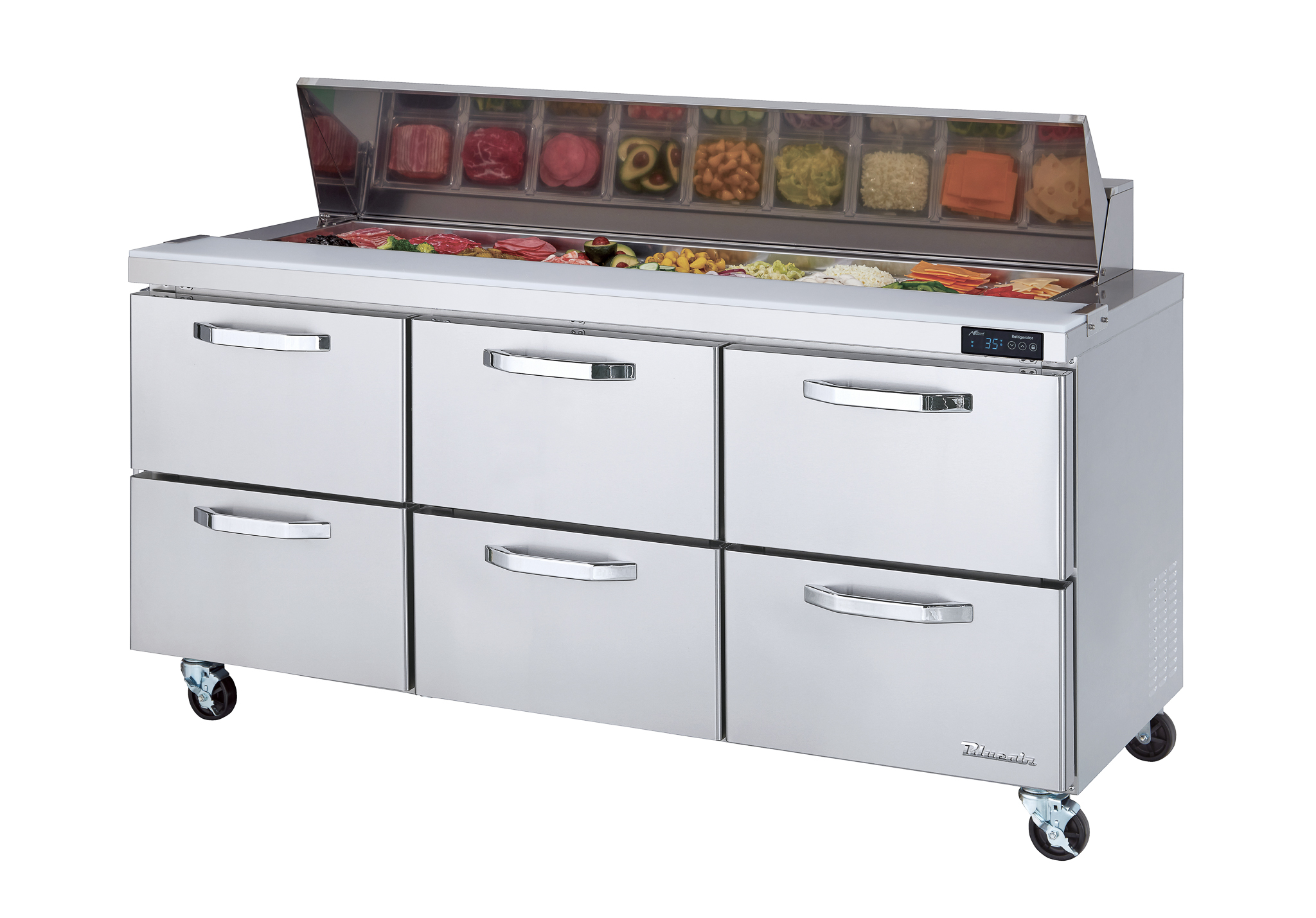Blue Air Commercial Refrigeration, BLPT72-D6-HC, Sandwich Prep Table