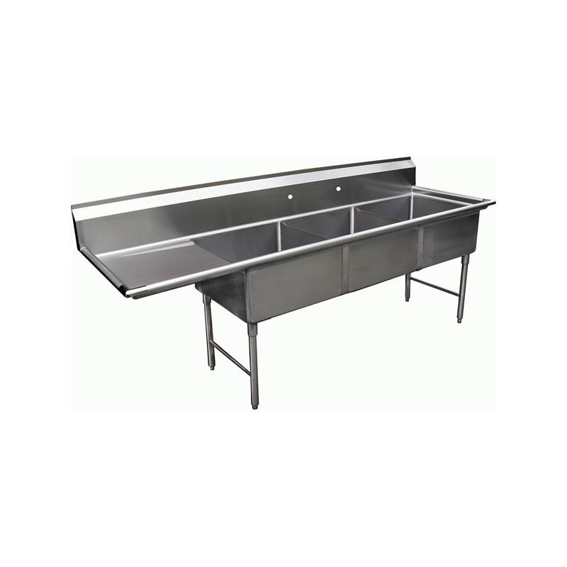 Blue Air Commercial Refrigeration, BS3-18-12/L, Three Compartment Sink