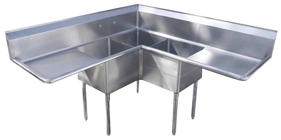 Blue Air Commercial Refrigeration, 3C18-12L-2D, Corner Sink