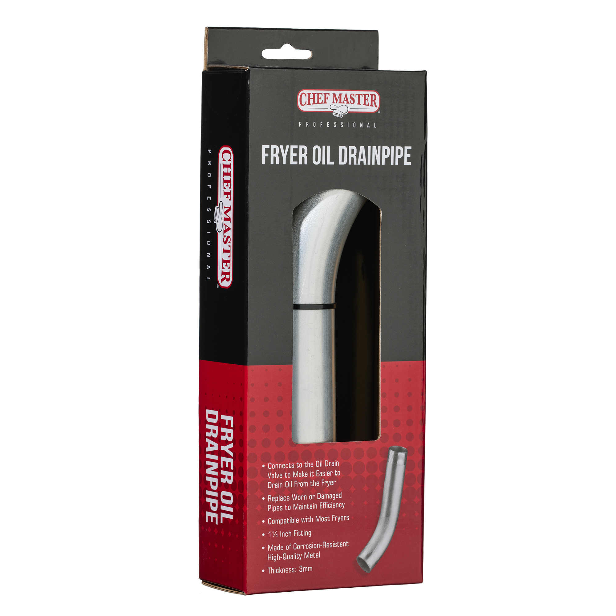 Chef Master, 90293CM, Fryer Oil Drain Pipe