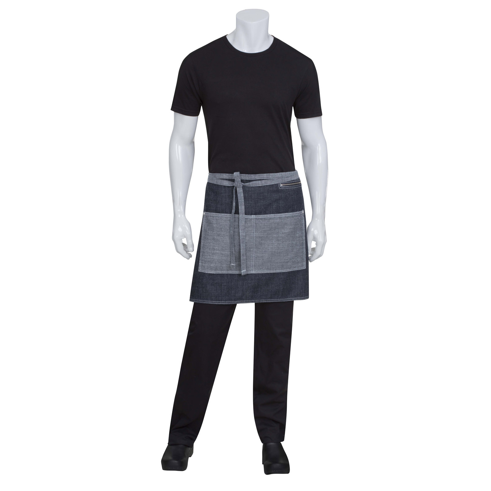 Chef Works, AW046-IBL-0, Waist Apron, Blue, Cotton
