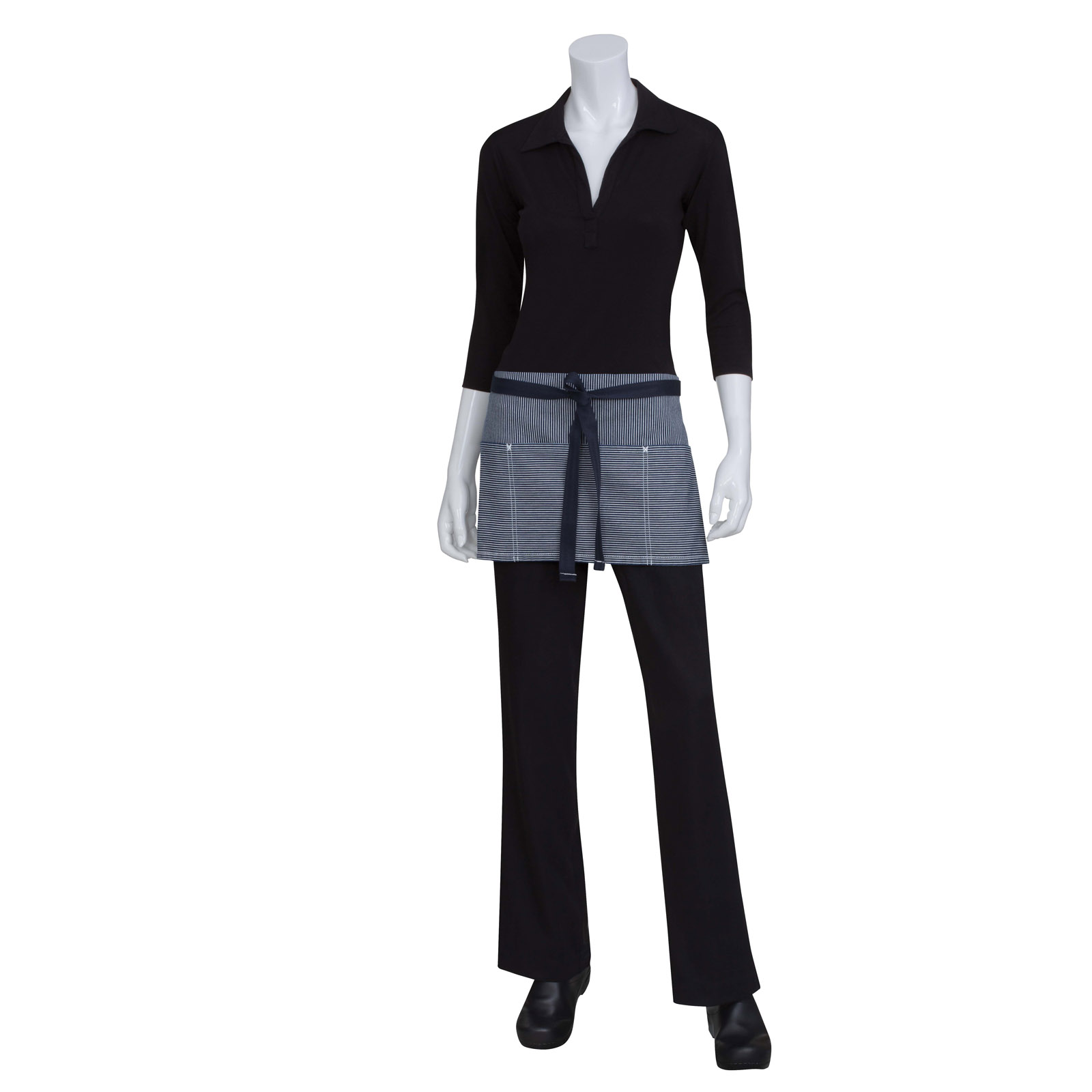 Chef Works, AW050-IBL-0, Waist Apron, Blue, Poly Cotton