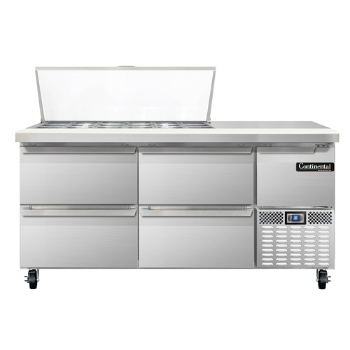 Continental Refrigerator, RA68N18M-D, Refrigerated Counter, Mega Top Sandwich / Salad Unit