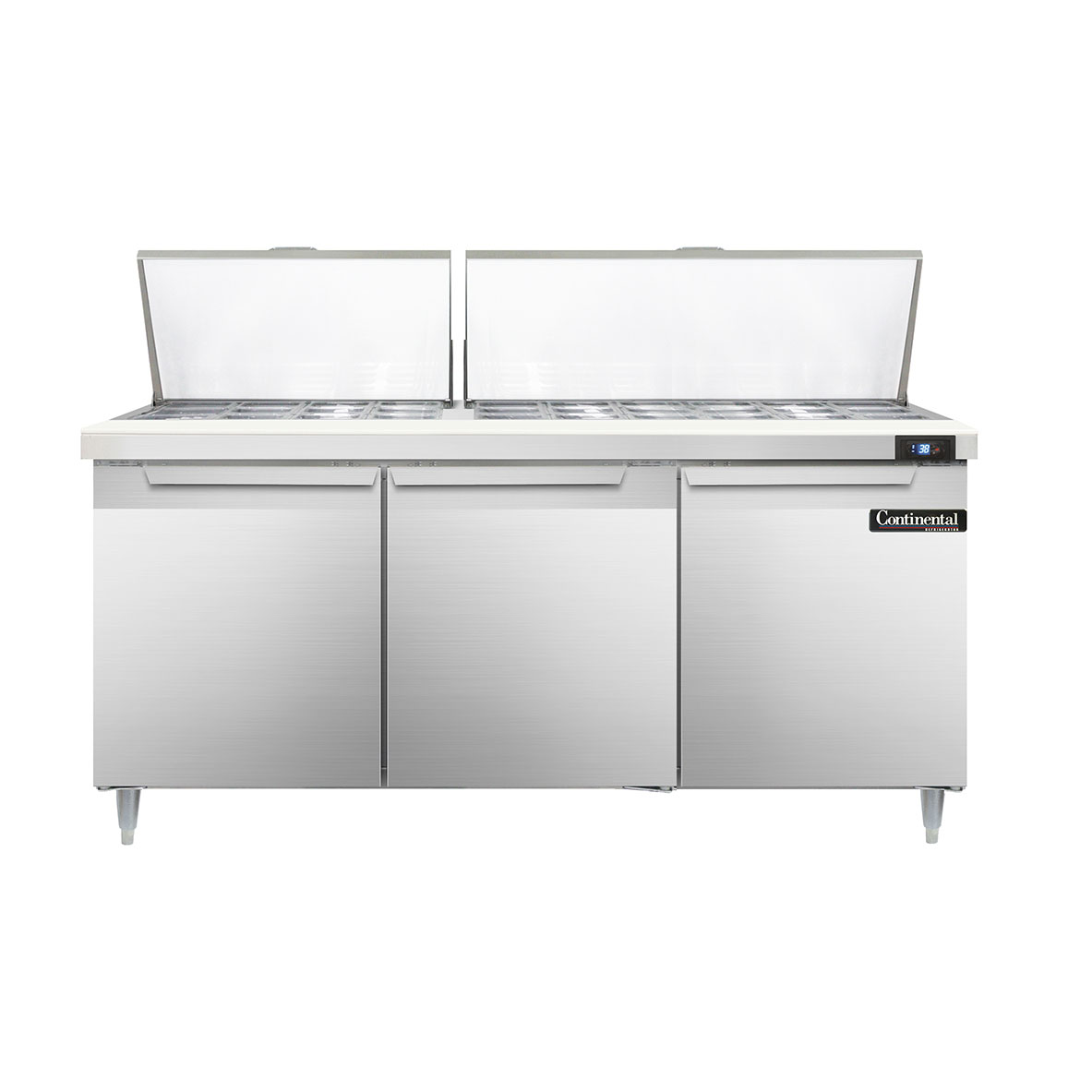 Continental Refrigerator, D72N30M, Refrigerated Counter, Mega Top Sandwich / Salad Unit