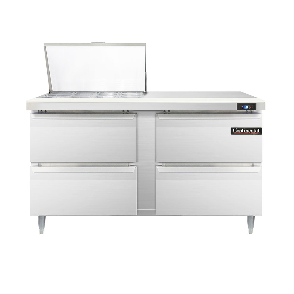 Continental Refrigerator, D60N12M-D, Refrigerated Counter, Mega Top Sandwich / Salad Unit
