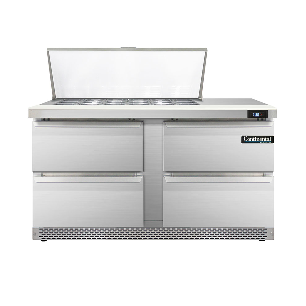 Continental Refrigerator, D60N18M-FB-D, Refrigerated Counter, Mega Top Sandwich / Salad Unit