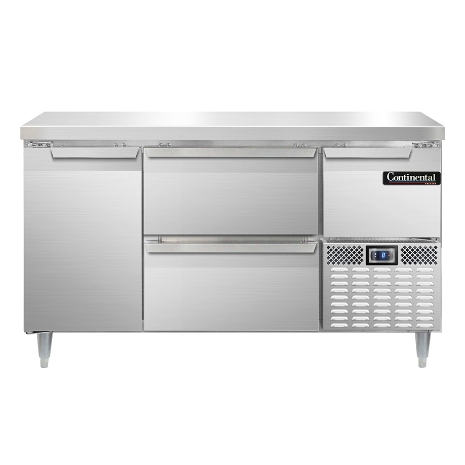 Continental Refrigerator, DFA60NSS-D, Freezer Counter, Work Top