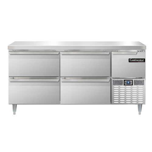 Continental Refrigerator, DRA68NSS-D, Refrigerated Counter, Work Top