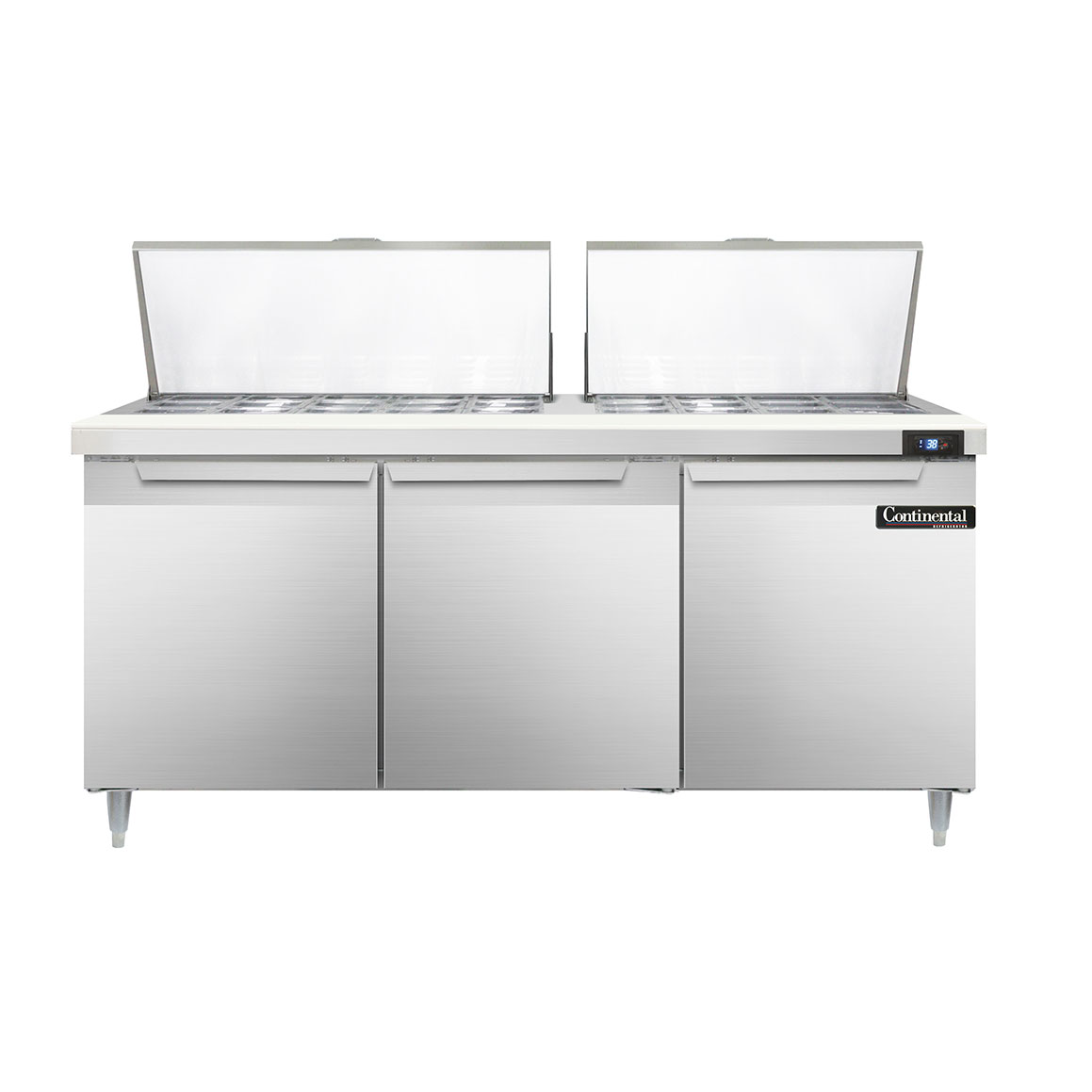Continental Refrigerator, D72N27M, Refrigerated Counter, Mega Top Sandwich / Salad Unit