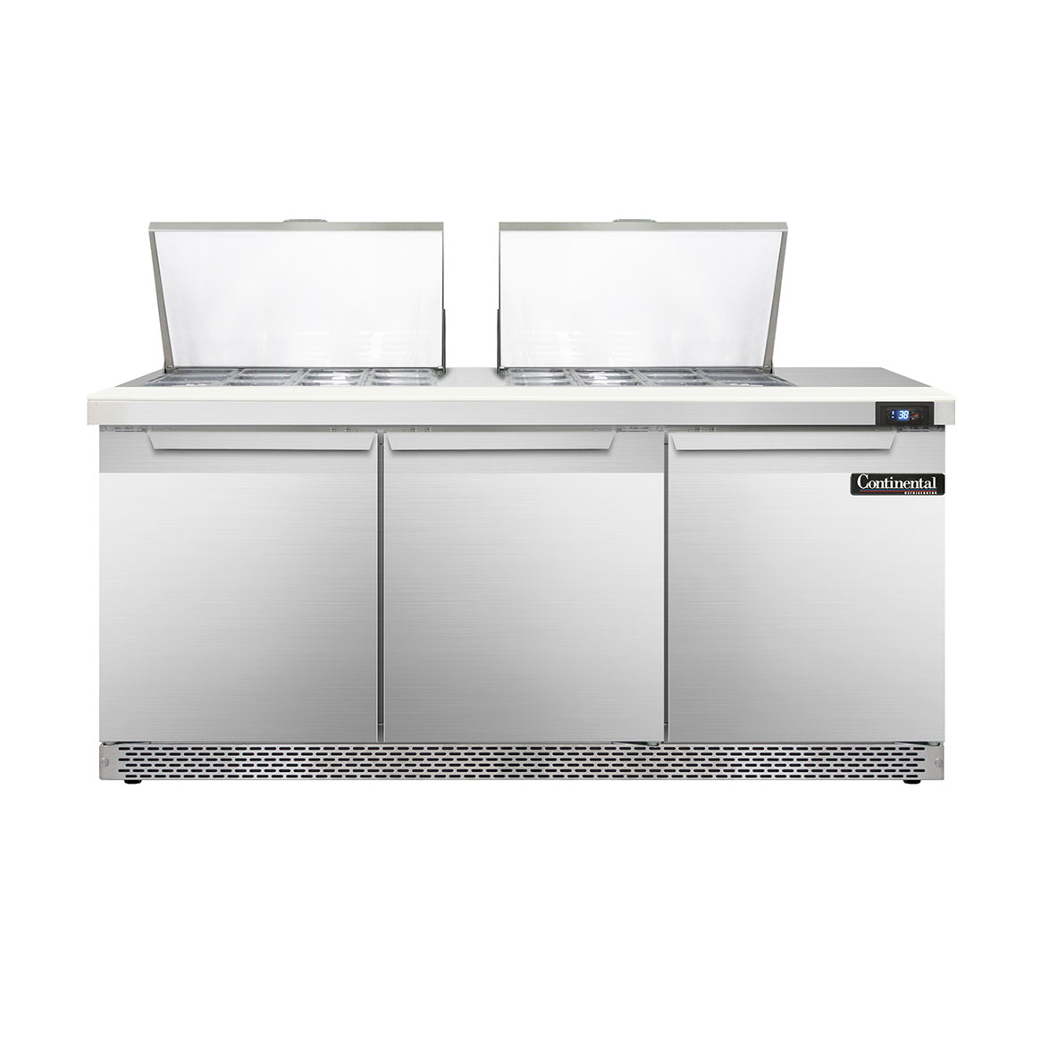 Continental Refrigerator, D72N24M-FB, Refrigerated Counter, Mega Top Sandwich / Salad Unit
