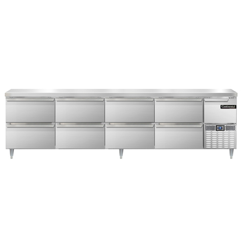 Continental Refrigerator, DRA118NSS-D, Refrigerated Counter, Work Top