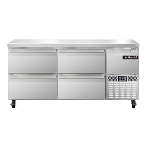 Continental Refrigerator, FA68N-D, Freezer Counter, Work Top