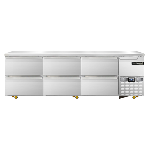 Continental Refrigerator, RA93N-U-D, Refrigerator, Undercounter, Reach-In