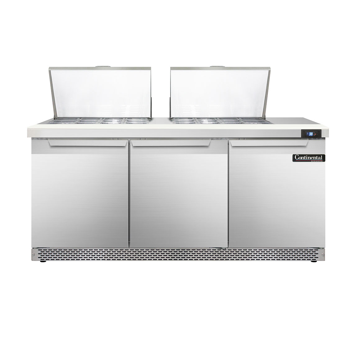 Continental Refrigerator, SW72N24M-FB, Refrigerated Counter, Mega Top Sandwich / Salad Unit
