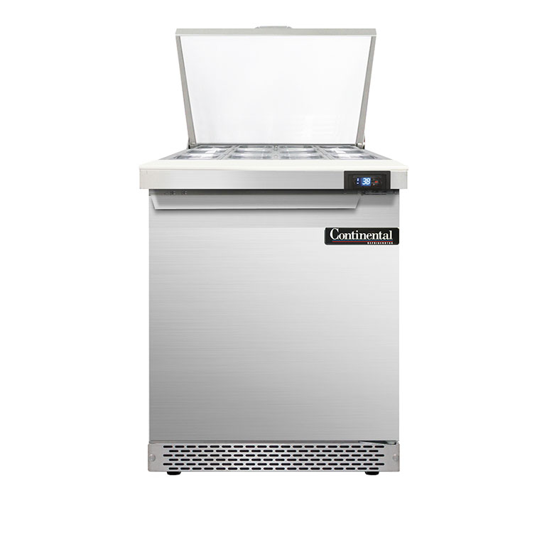 Continental Refrigerator, D27N12M-FB, Refrigerated Counter, Mega Top Sandwich / Salad Unit