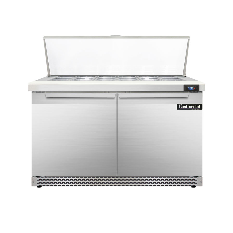 Continental Refrigerator, D48N18M-FB, Refrigerated Counter, Mega Top Sandwich / Salad Unit