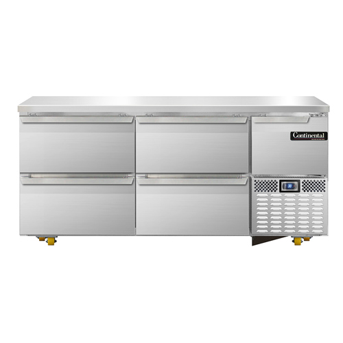 Continental Refrigerator, RA68N-U-D, Refrigerator, Undercounter, Reach-In