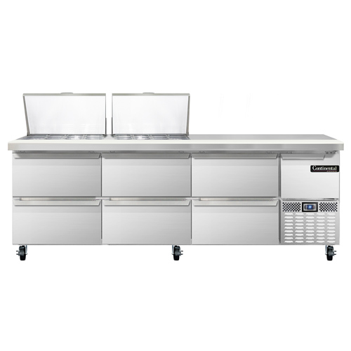 Continental Refrigerator, RA93N24M-D, Refrigerated Counter, Mega Top Sandwich / Salad Unit