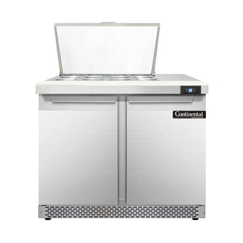 Continental Refrigerator, D36N12M-FB, Refrigerated Counter, Mega Top Sandwich / Salad Unit