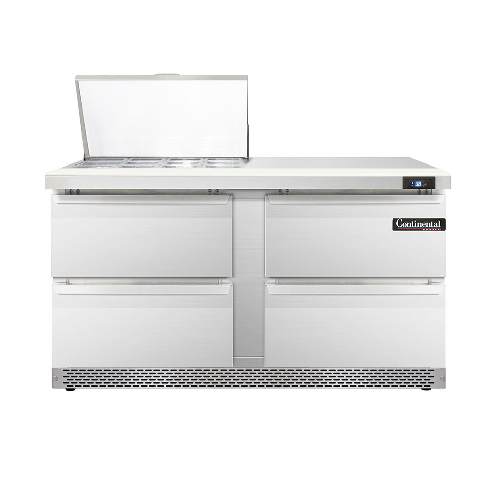 Continental Refrigerator, D60N12M-FB-D, Refrigerated Counter, Mega Top Sandwich / Salad Unit