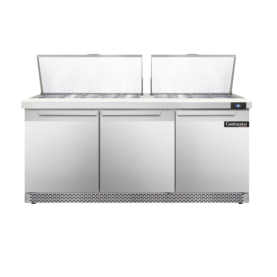 Continental Refrigerator, D72N27M-FB, Refrigerated Counter, Mega Top Sandwich / Salad Unit