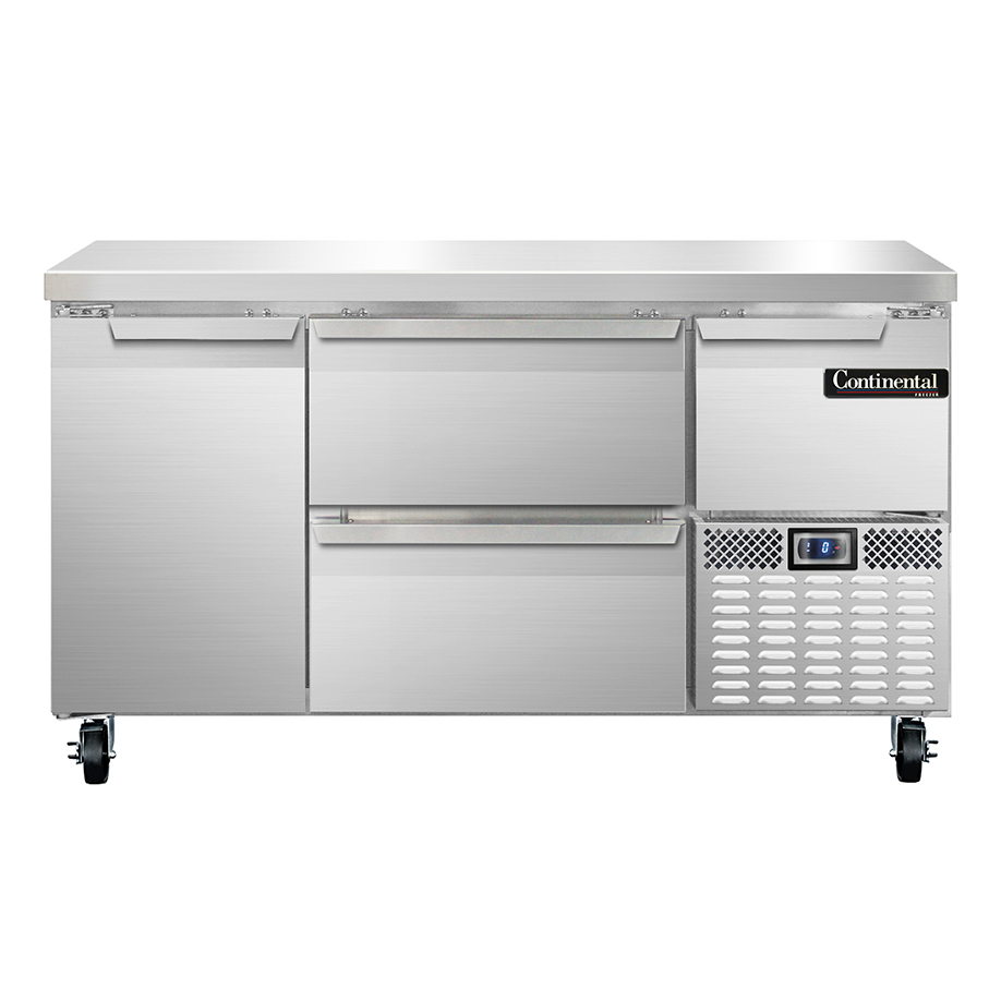 Continental Refrigerator, FA60N-D, Freezer Counter, Work Top