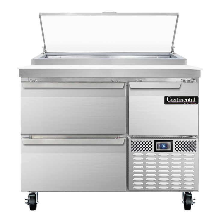 Continental Refrigerator, PA43N-D, Refrigerated Counter, Pizza Prep Table