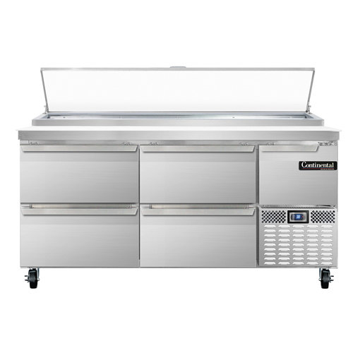 Continental Refrigerator, PA68N-D, Refrigerated Counter, Pizza Prep Table
