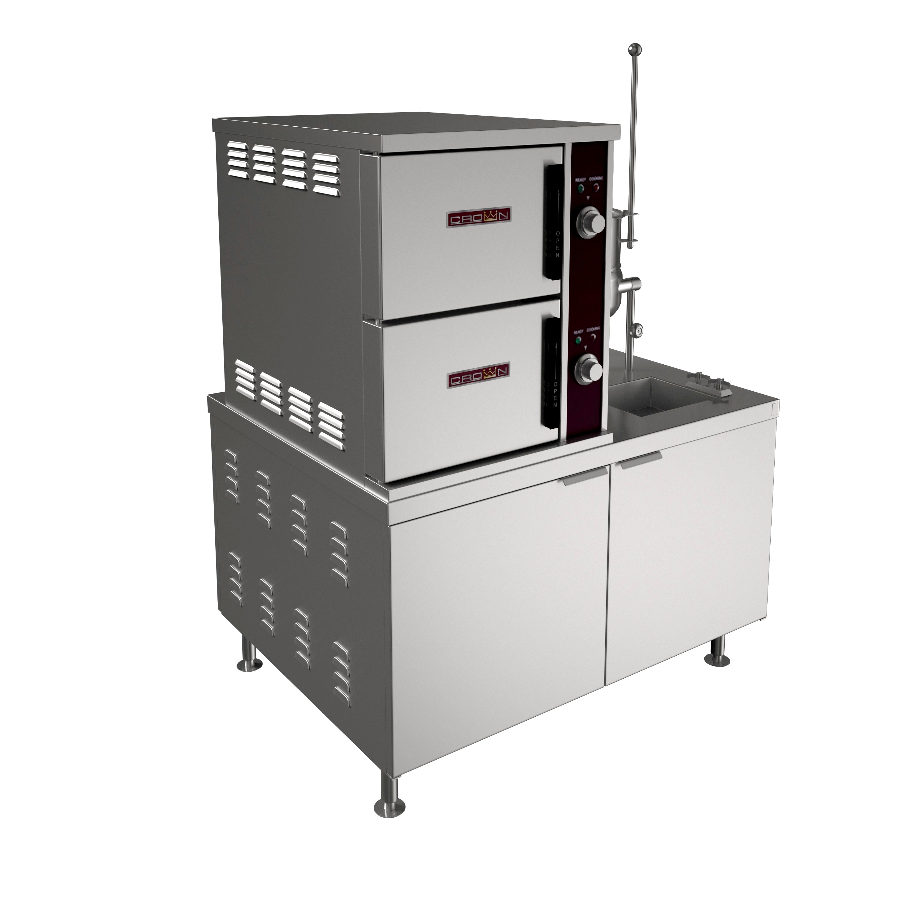 Crown Steam, DCX-2-6, Direct Steam Convection Steamer, 120V, Freestanding