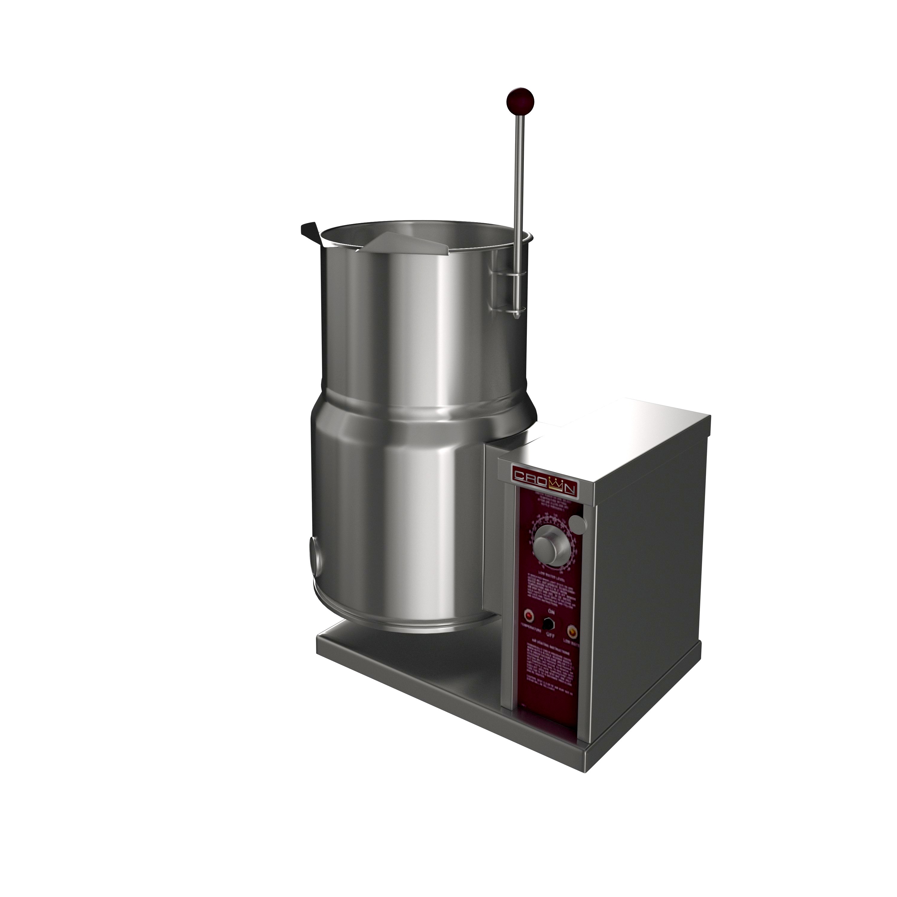 Crown Steam, EC-6TW_7.5KW_208V_1PH, Electric Counter Tilt Kettle
