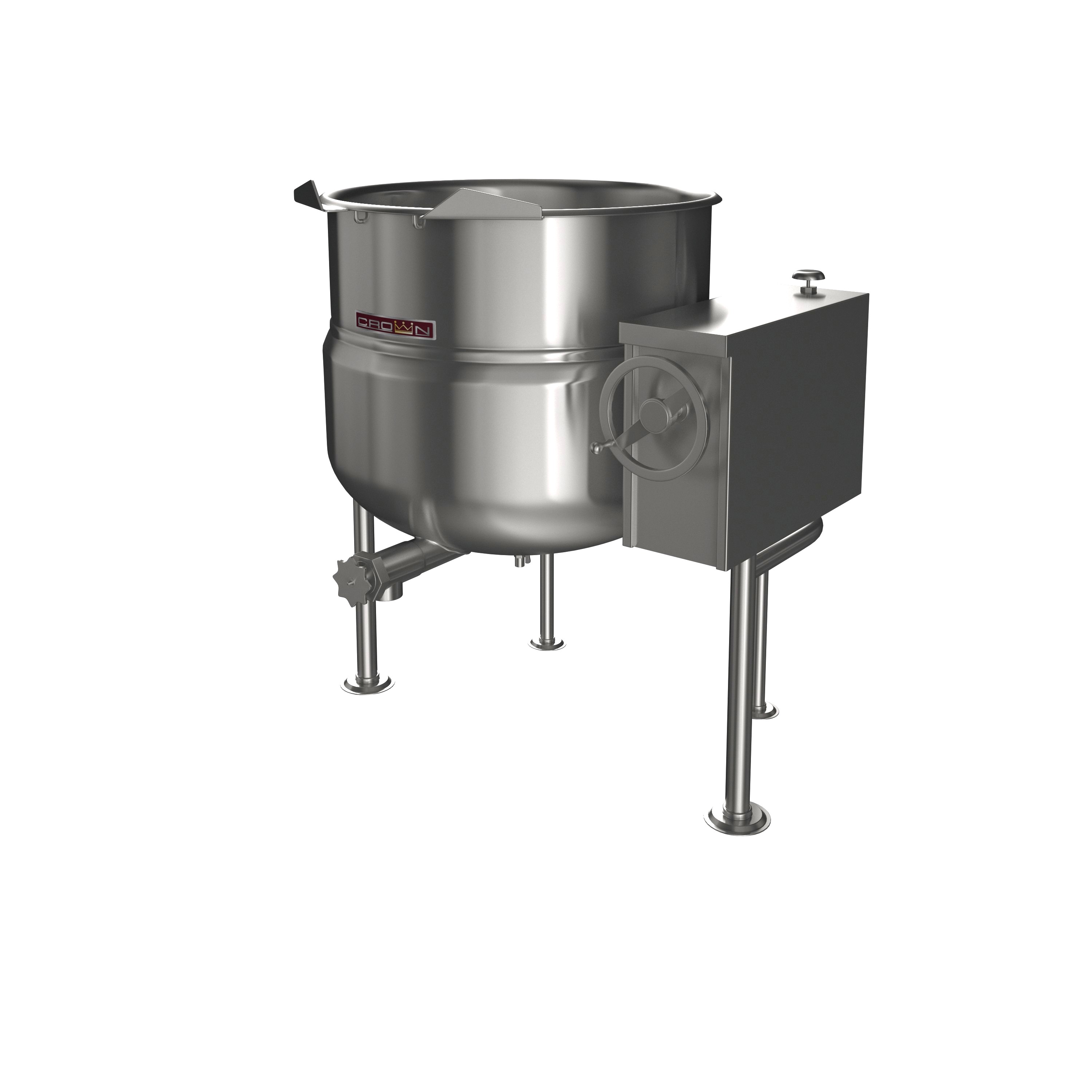 Crown Steam, DLT-40, Direct Steam Kettle, Tilting, Freestanding
