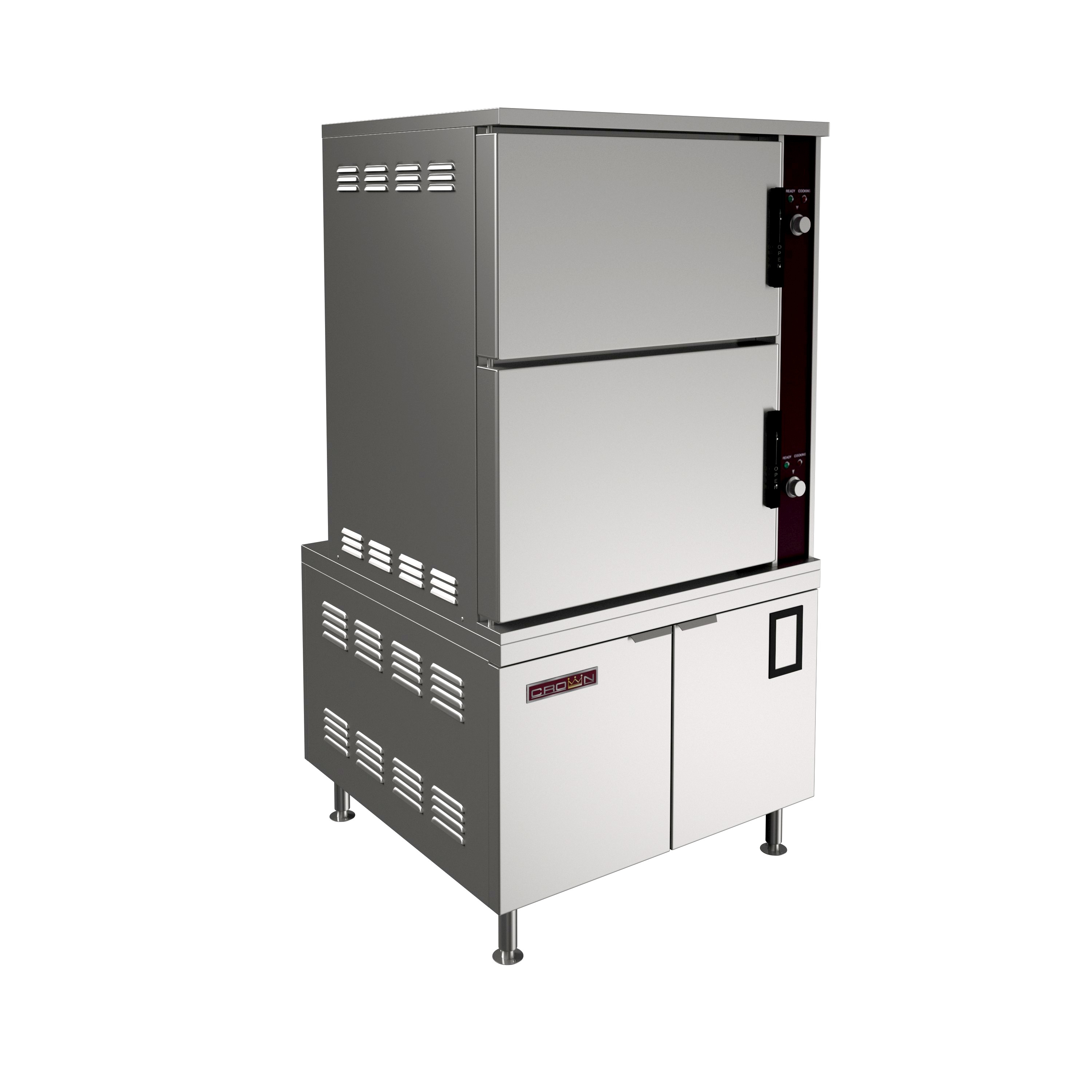 Crown Steam, SCX-2-24, Steam Coil Convection Steamer, 115V, Direct Steam, Boiler Based