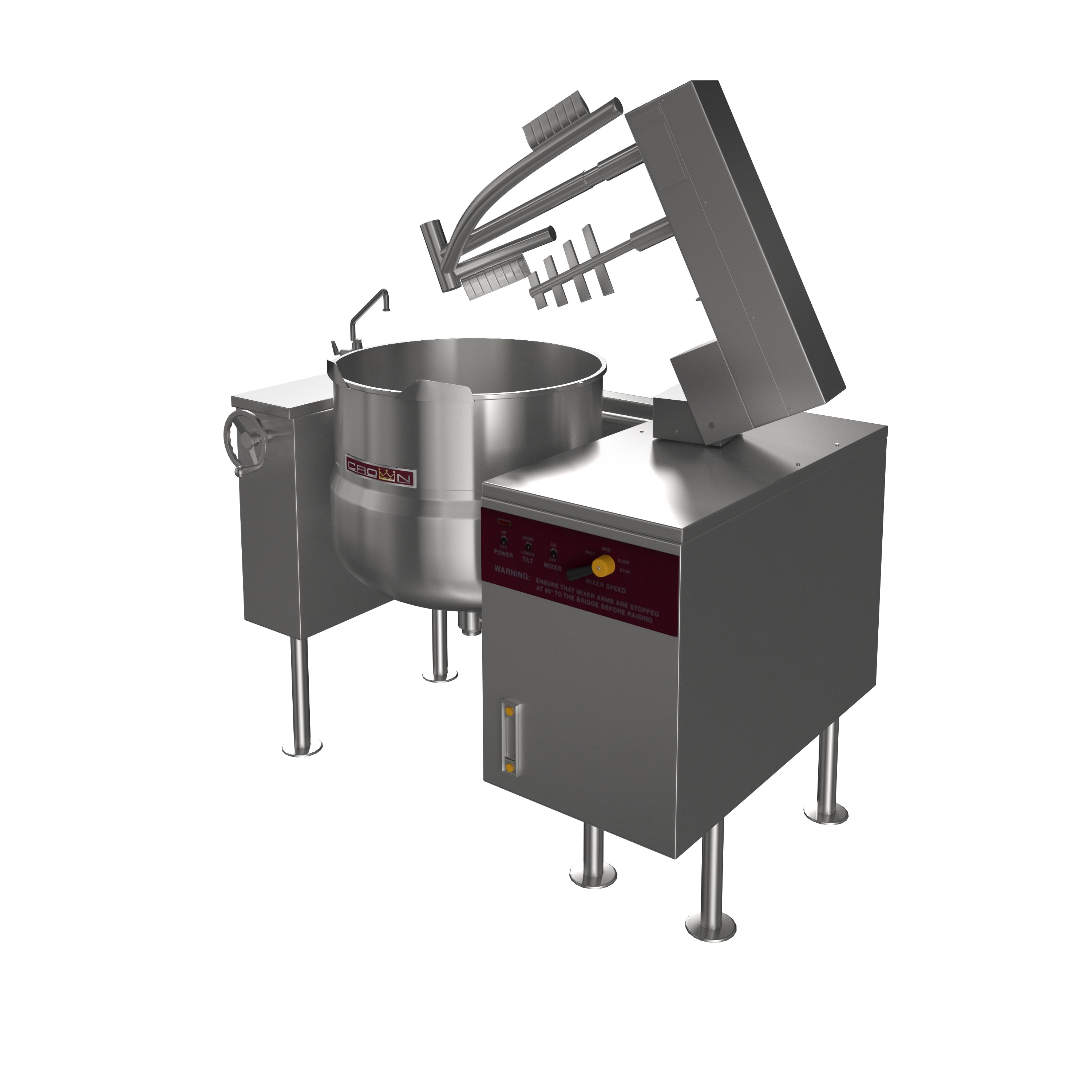 Crown Steam, DLTM-40, Direct Steam Mixer Kettle, 208V, Freestanding