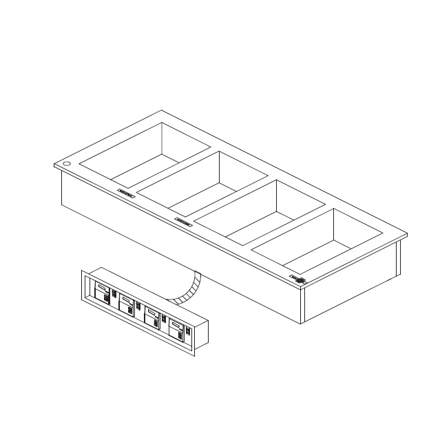 Delfield, N8745-DESP, Hot Food Well Unit, Drop-In, Electric