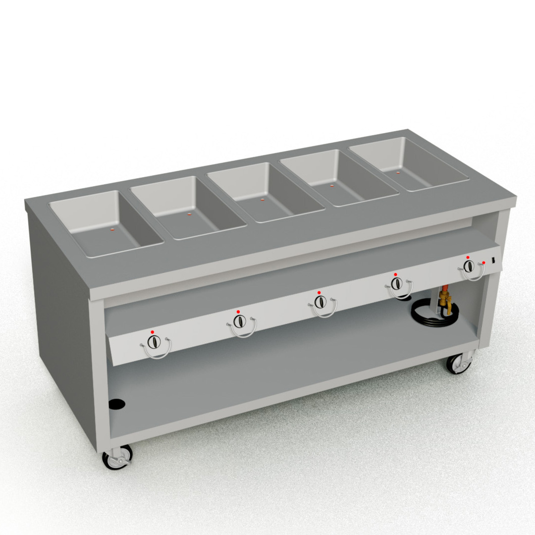 Duke Manufacturing, TEHF-74PG, Serving Counter, Hot Food, Electric, 74" W, Swivel, 32" D