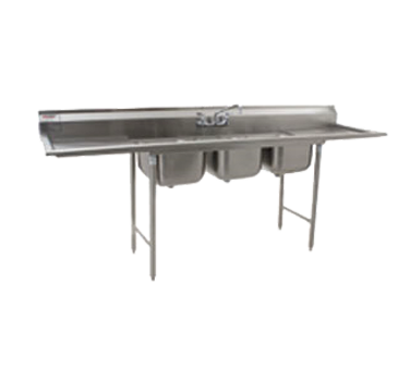Eagle Group, 412-16-3-24L-X, Sink, (3) Three Compartment