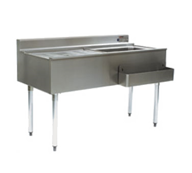 Eagle Group, CWS4-22R-7, Underbar Ice Bin/Cocktail Station, Drainboard