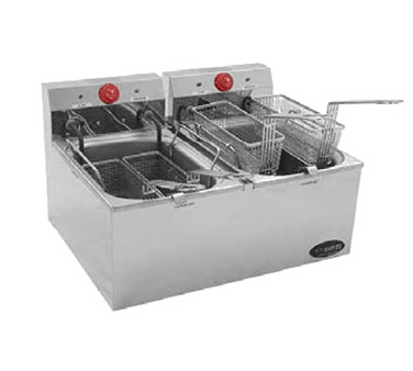 Eagle Group, EF102-240-X, Fryer, Electric, Countertop, Split Pot