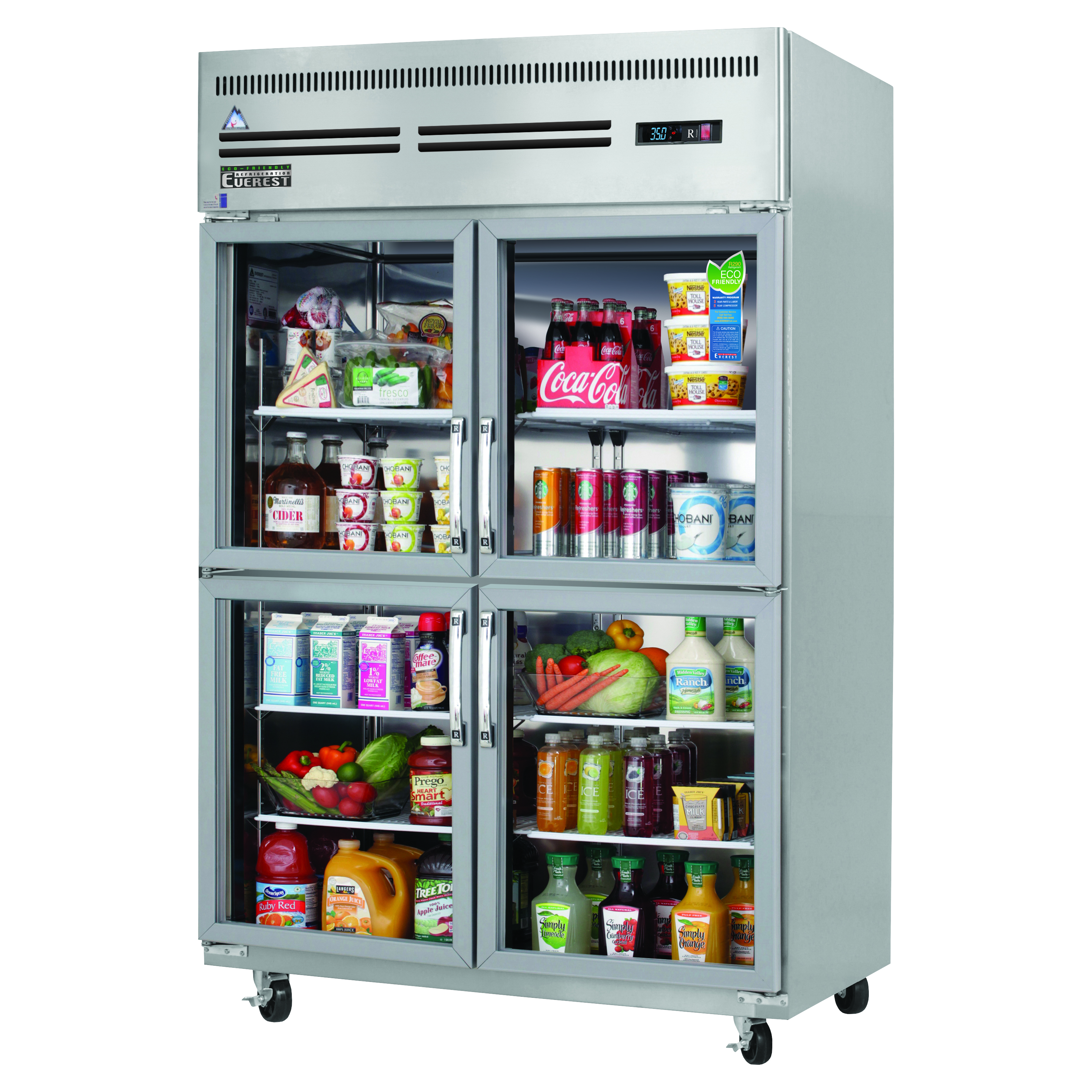 Everest Refrigeration, ESGRH4, Refrigerator, Reach-In