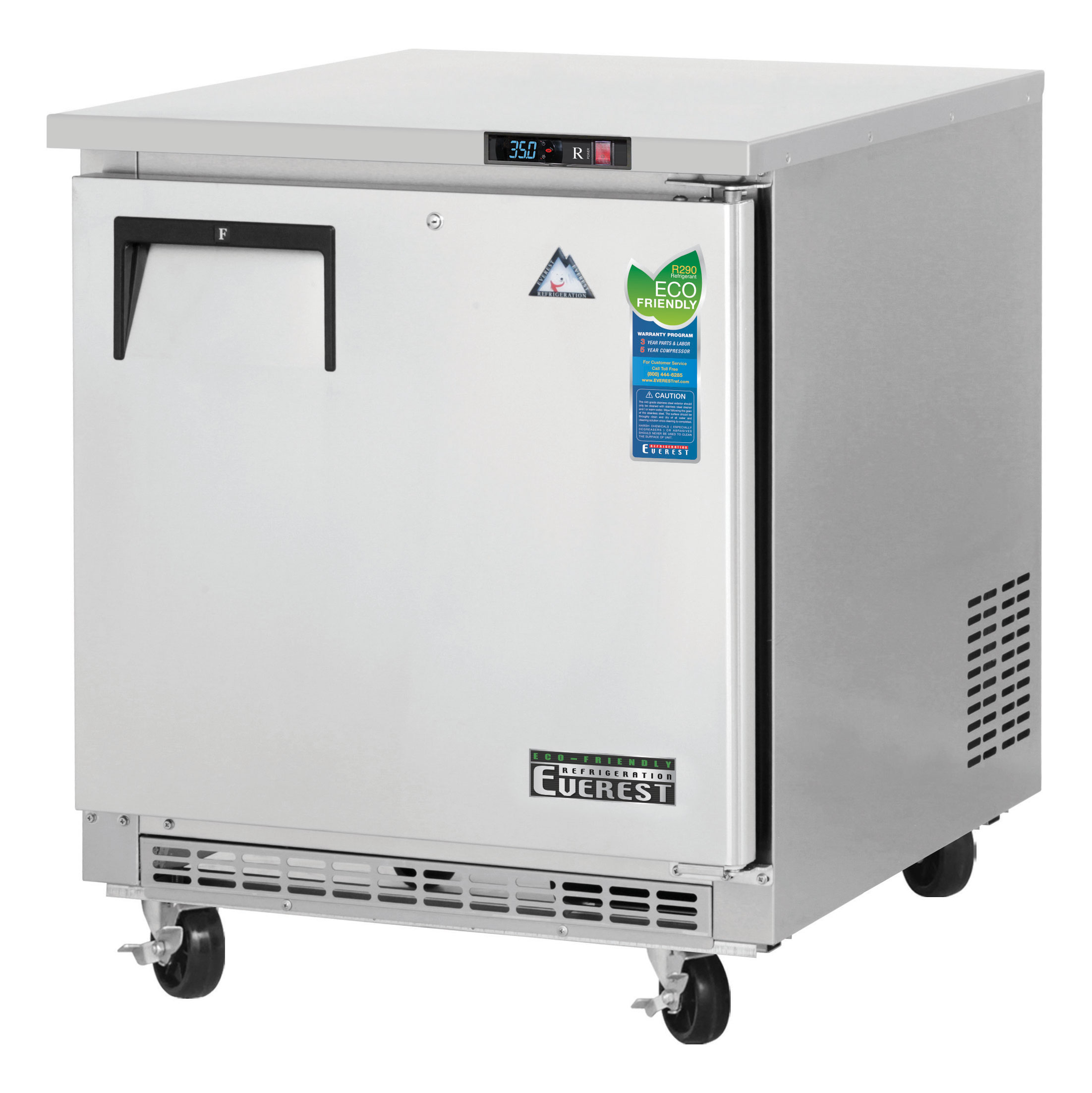 Everest Refrigeration, ETBR1, Refrigerator, Undercounter, Reach-In