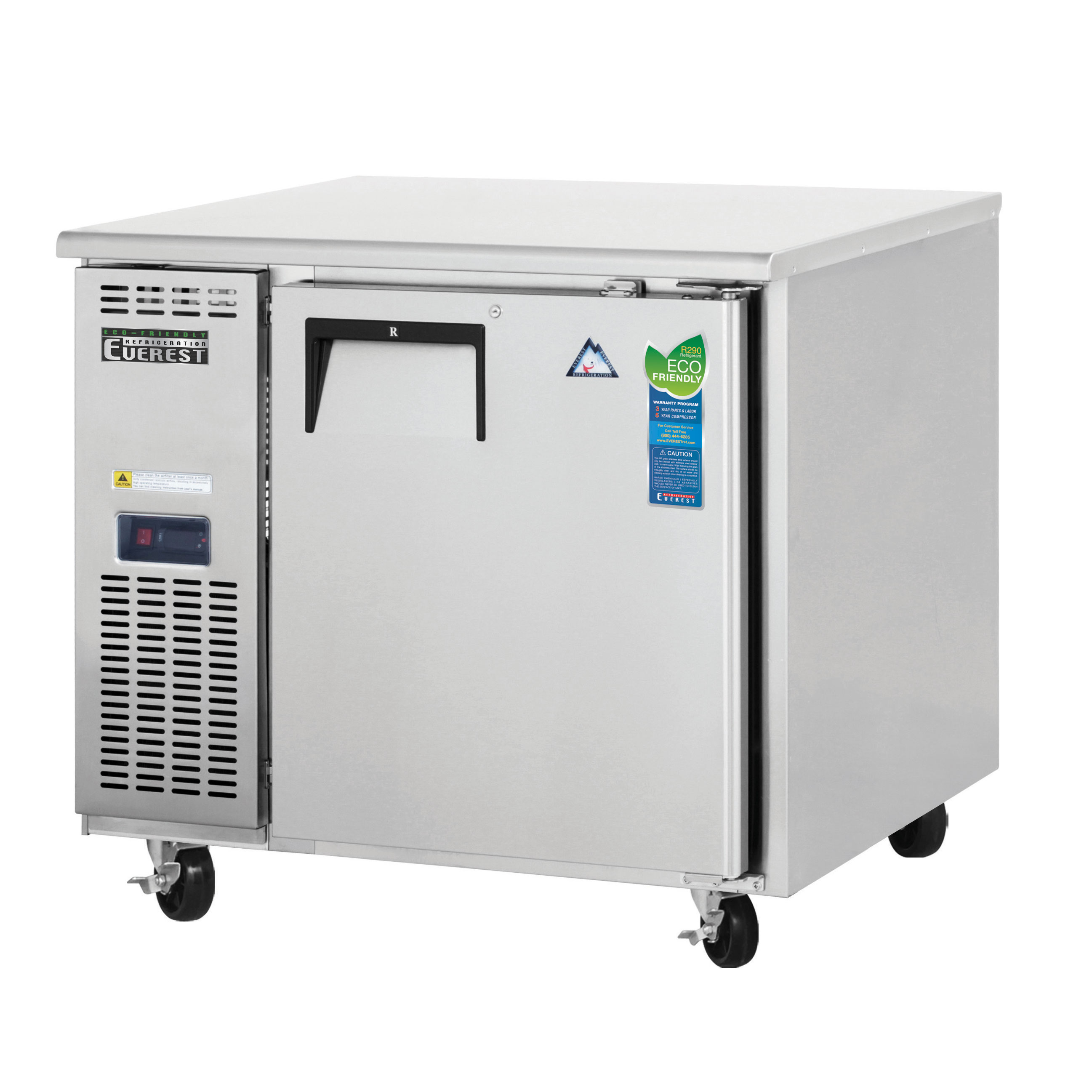 Everest Refrigeration, ETR1-24, Refrigerator, Undercounter, Reach-In