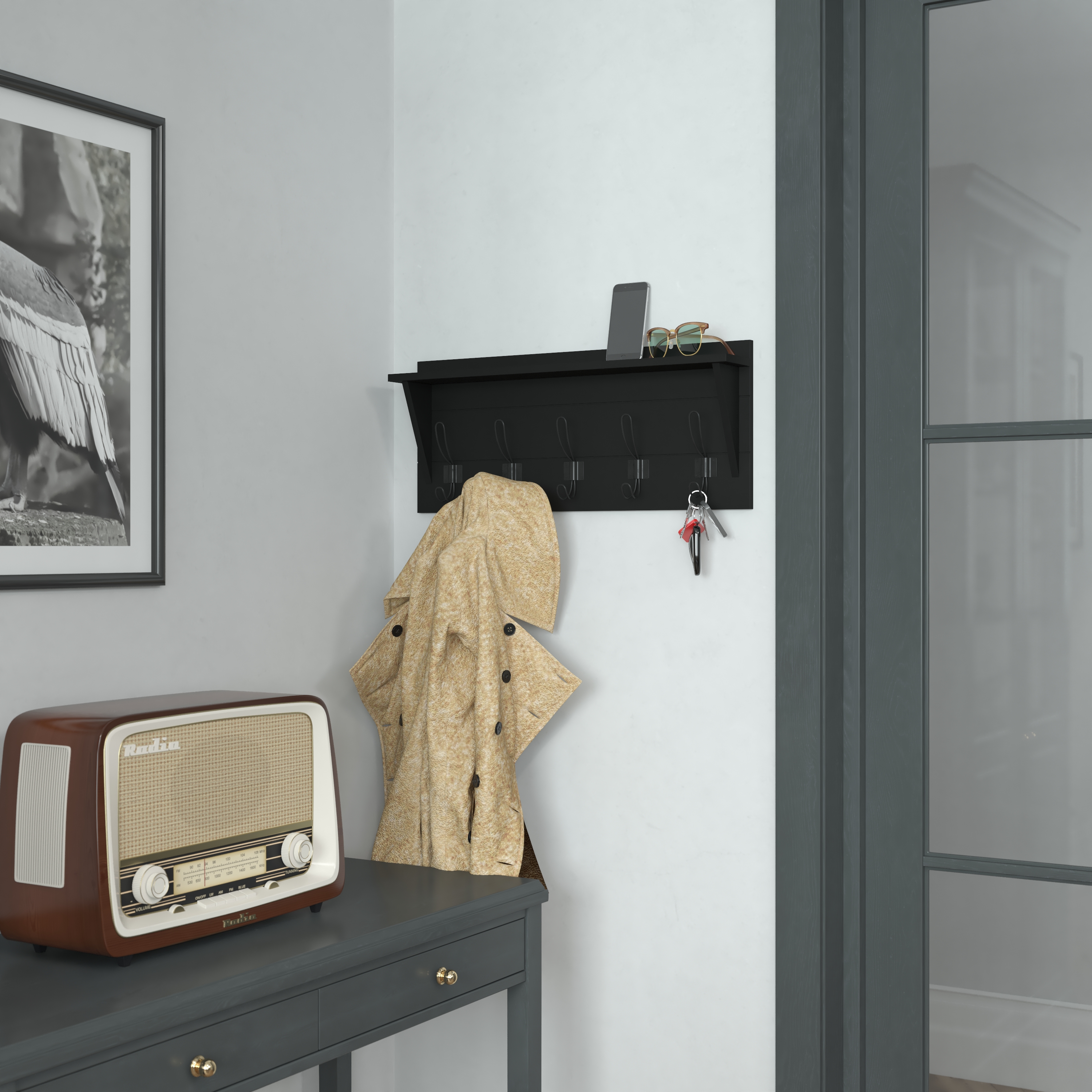 Flash Furniture, HFKHD-GDIS-CRE8-932315-GG, Coat Racks