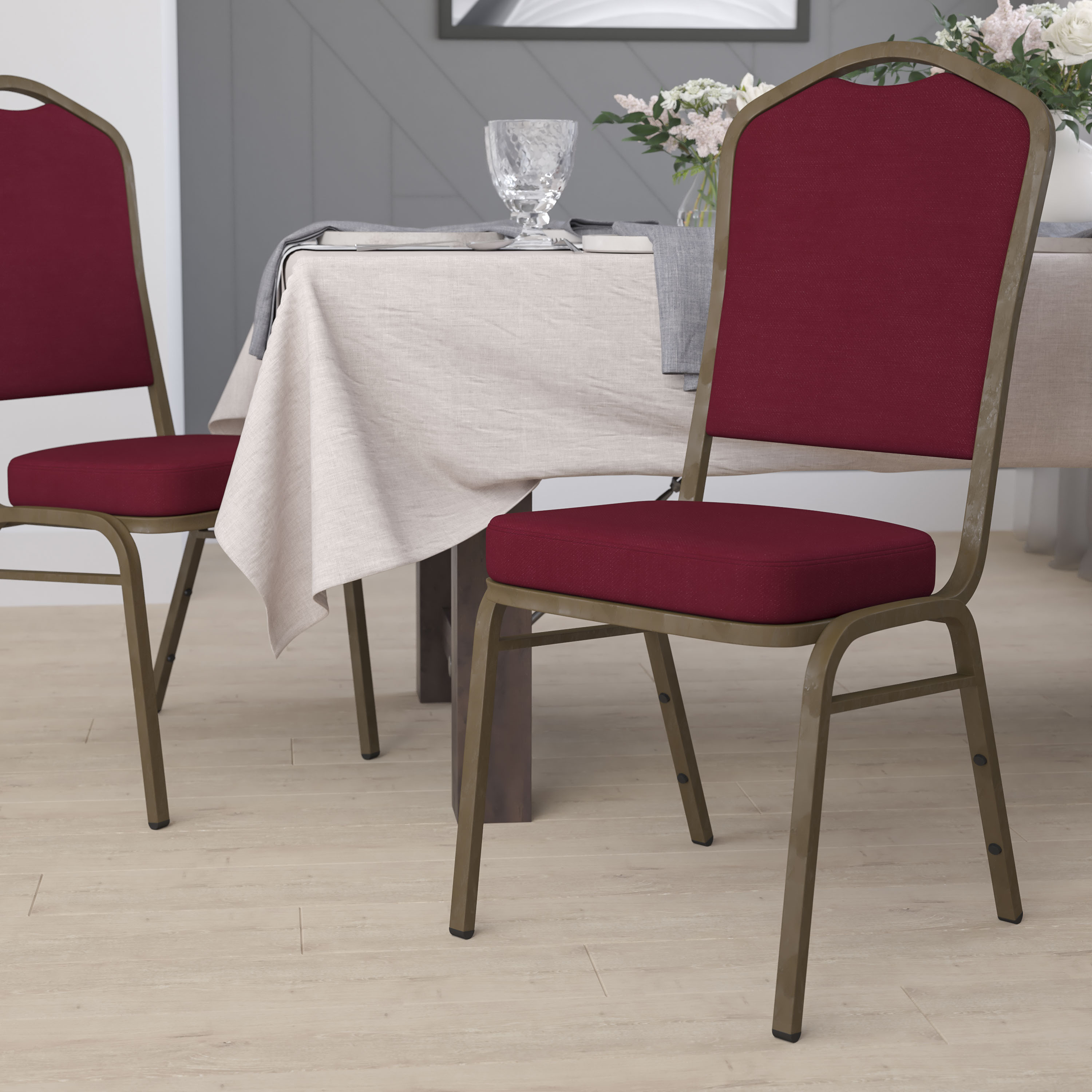Flash Furniture, FD-C01-GOLDVEIN-3169-GG, Banquet/Church Stack Chairs