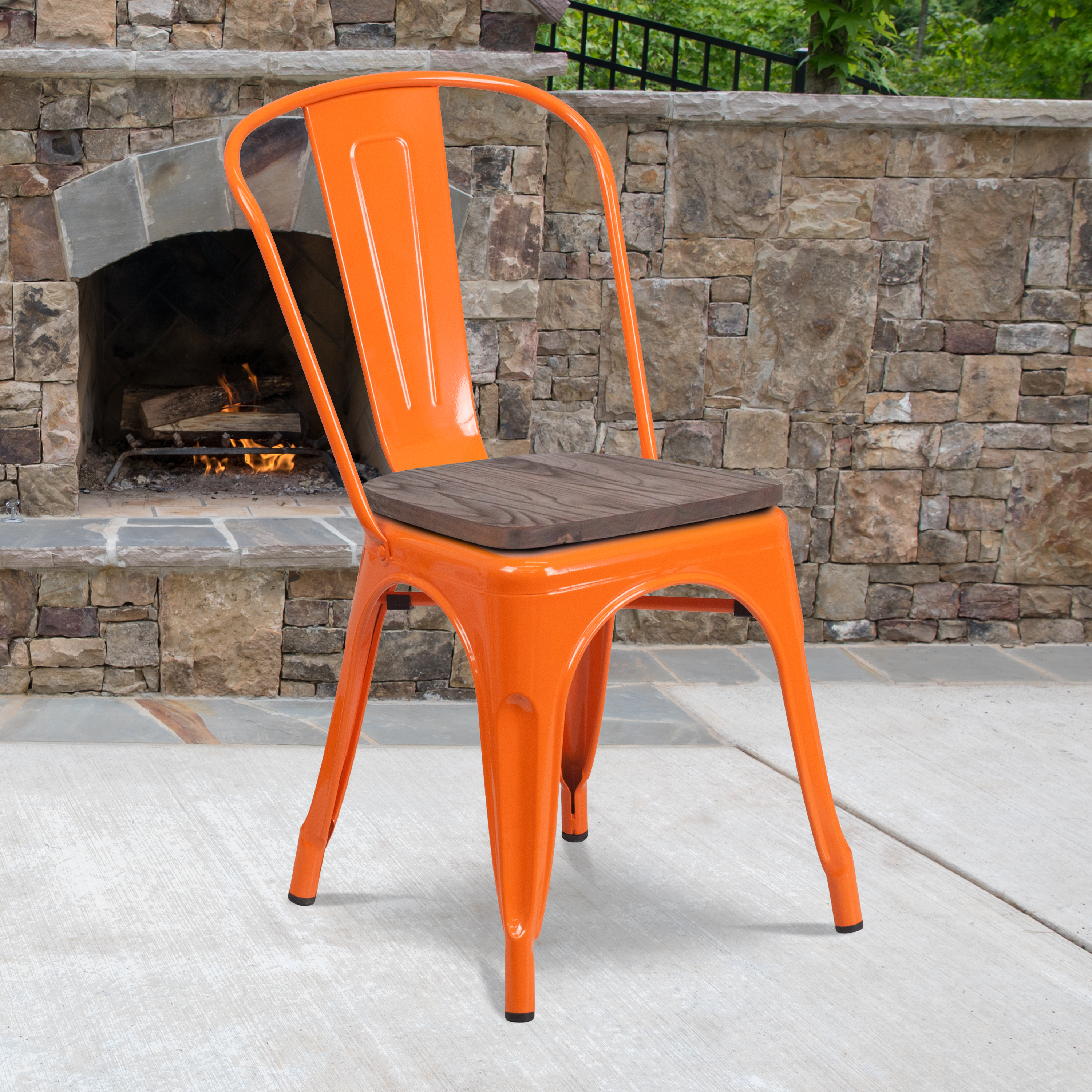 Flash Furniture, CH-31230-OR-WD-GG, Restaurant Chairs