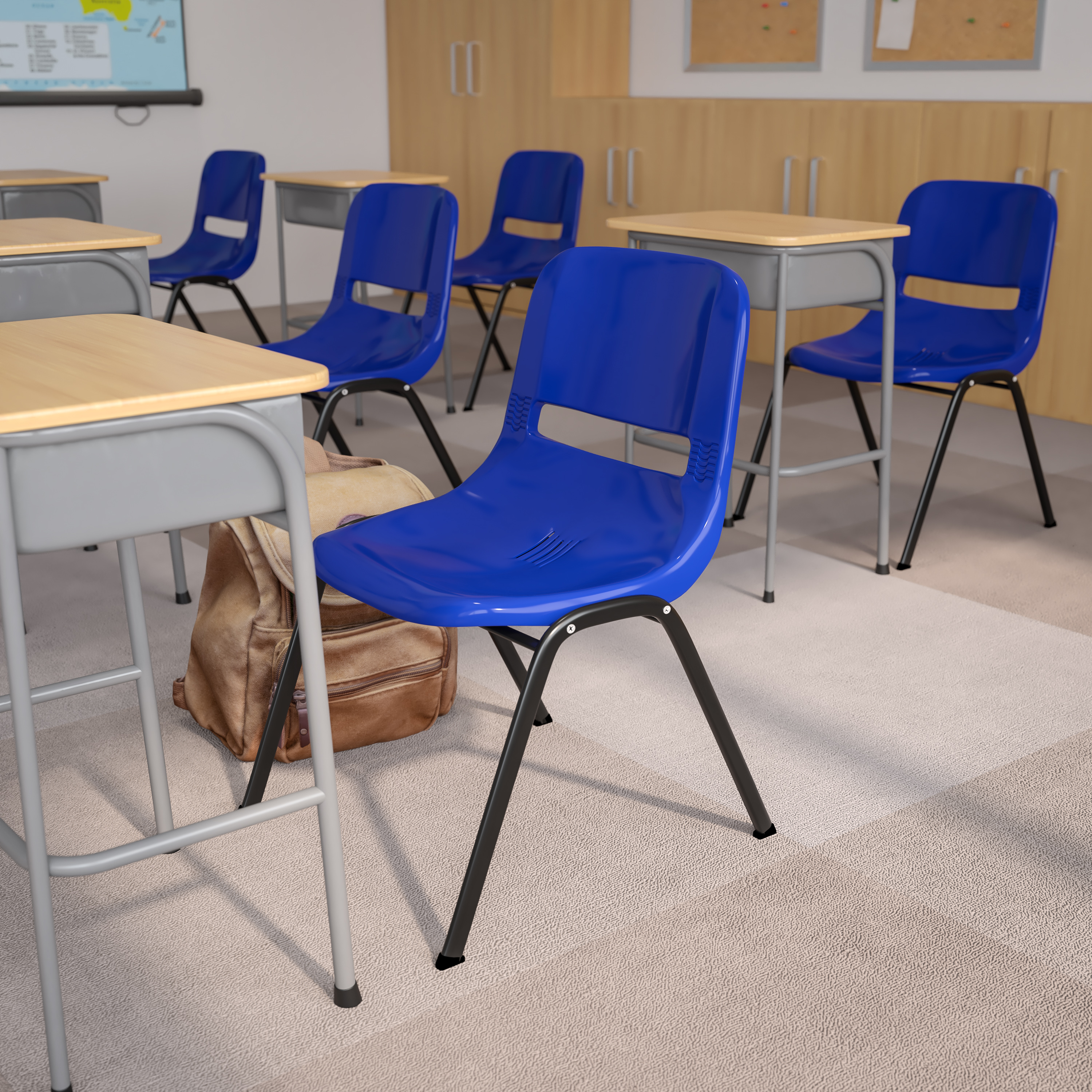 Flash Furniture, RUT-EO1-BL-GG, Stack Chairs