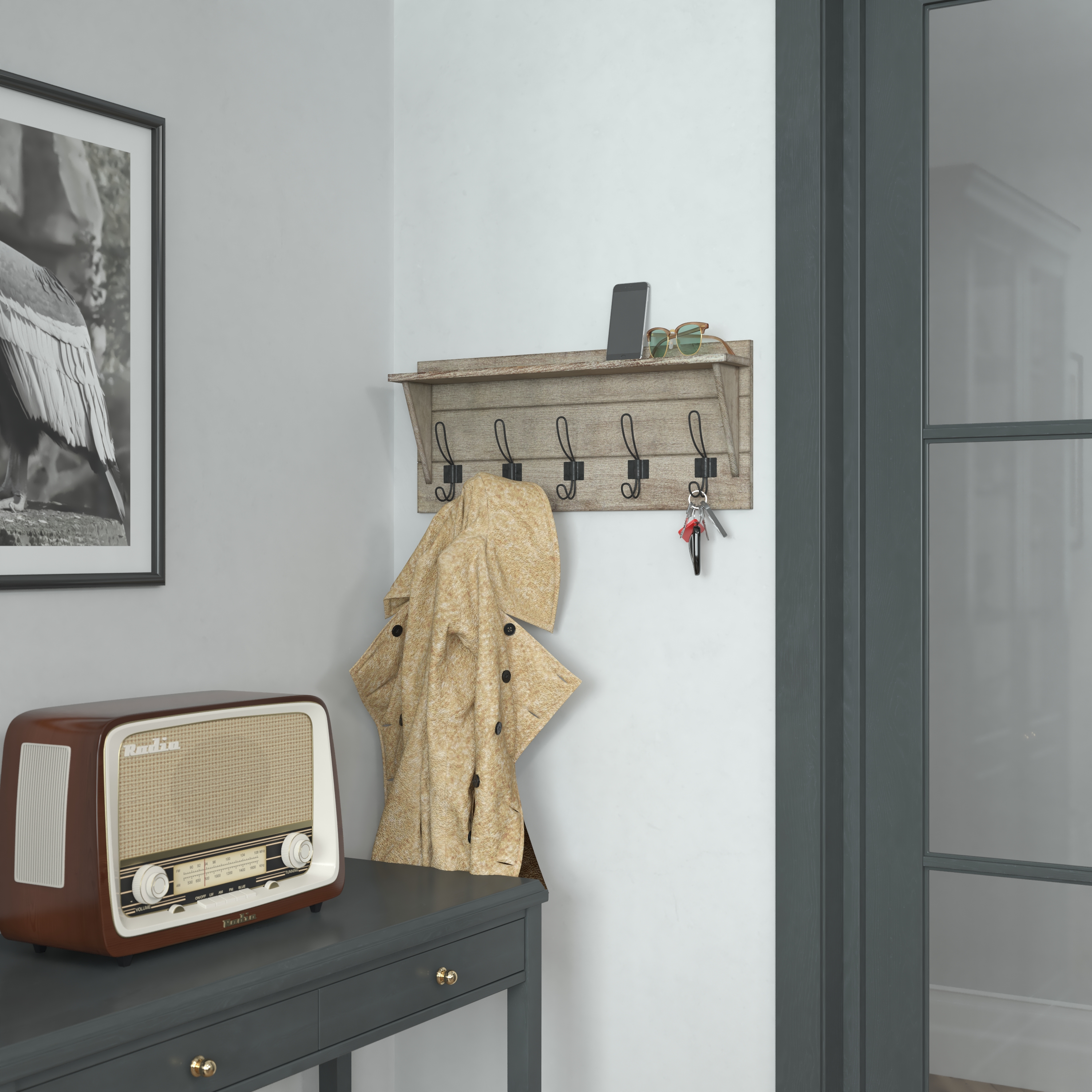 Flash Furniture, HFKHD-GDIS-CRE8-142315-GG, Coat Racks