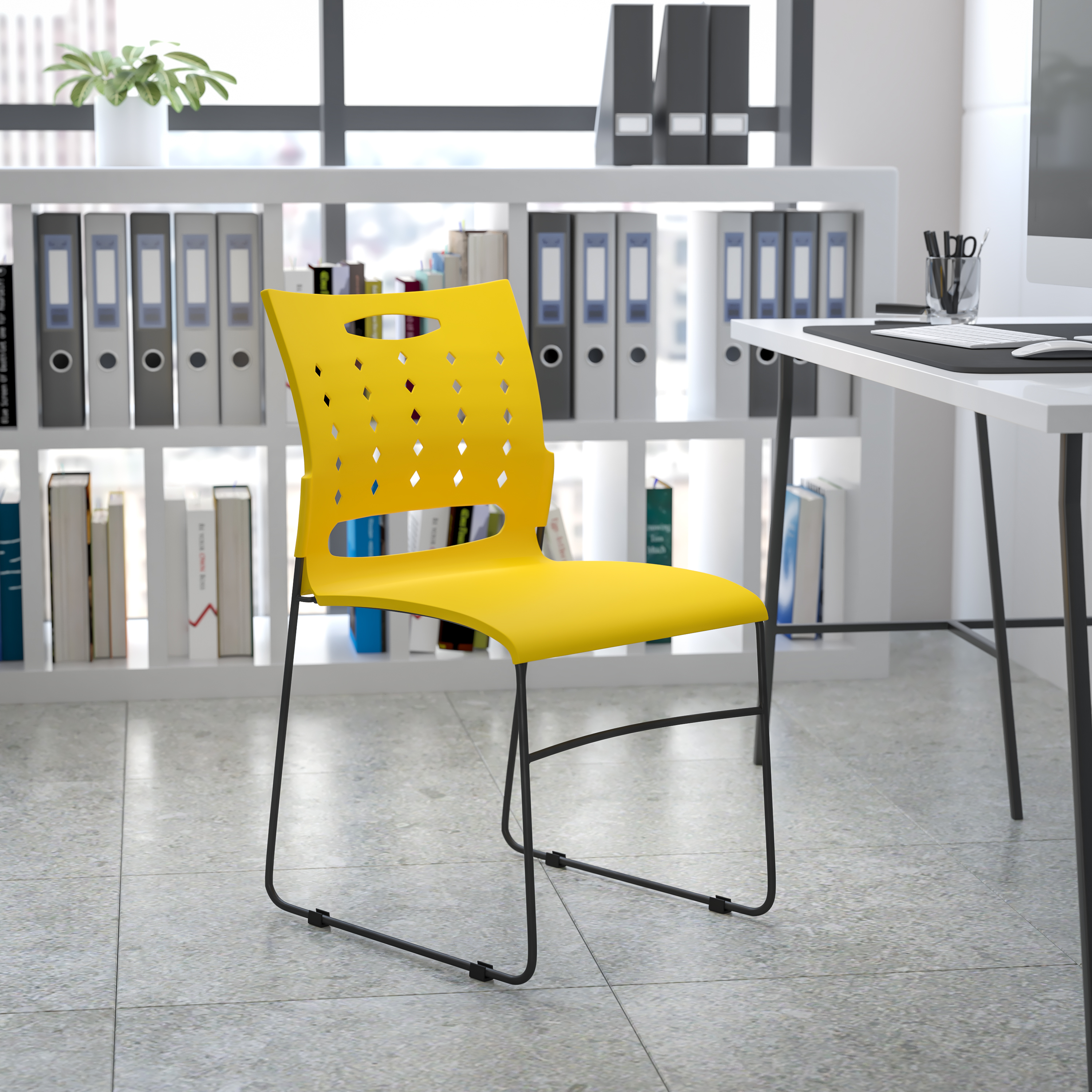 Flash Furniture, RUT-2-YL-GG, Stack Chairs