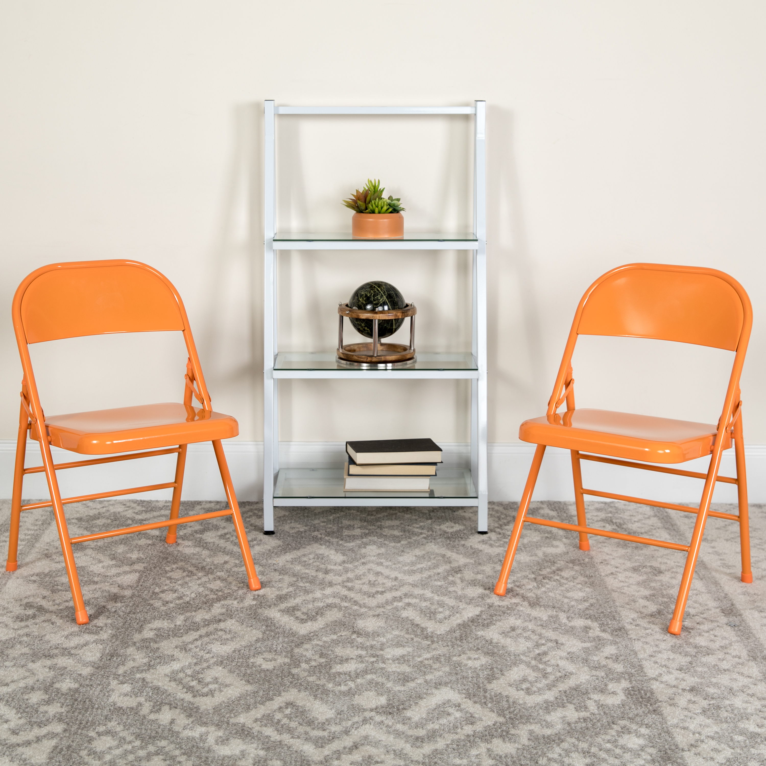 Flash Furniture, 2-HF3-ORANGE-GG, Folding Chairs