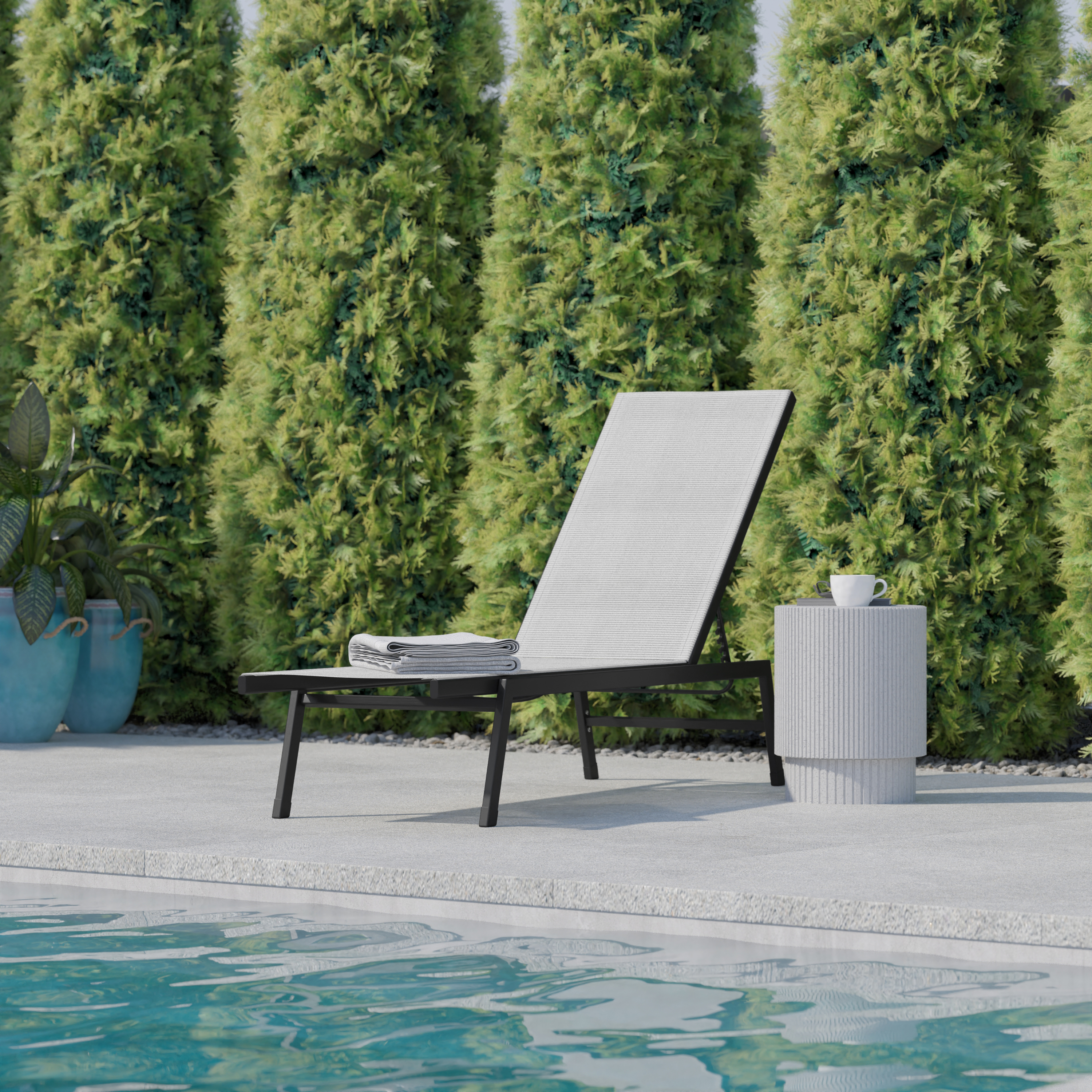 Flash Furniture, JJ-LC326-BLK-GRY-GG, Patio Chairs