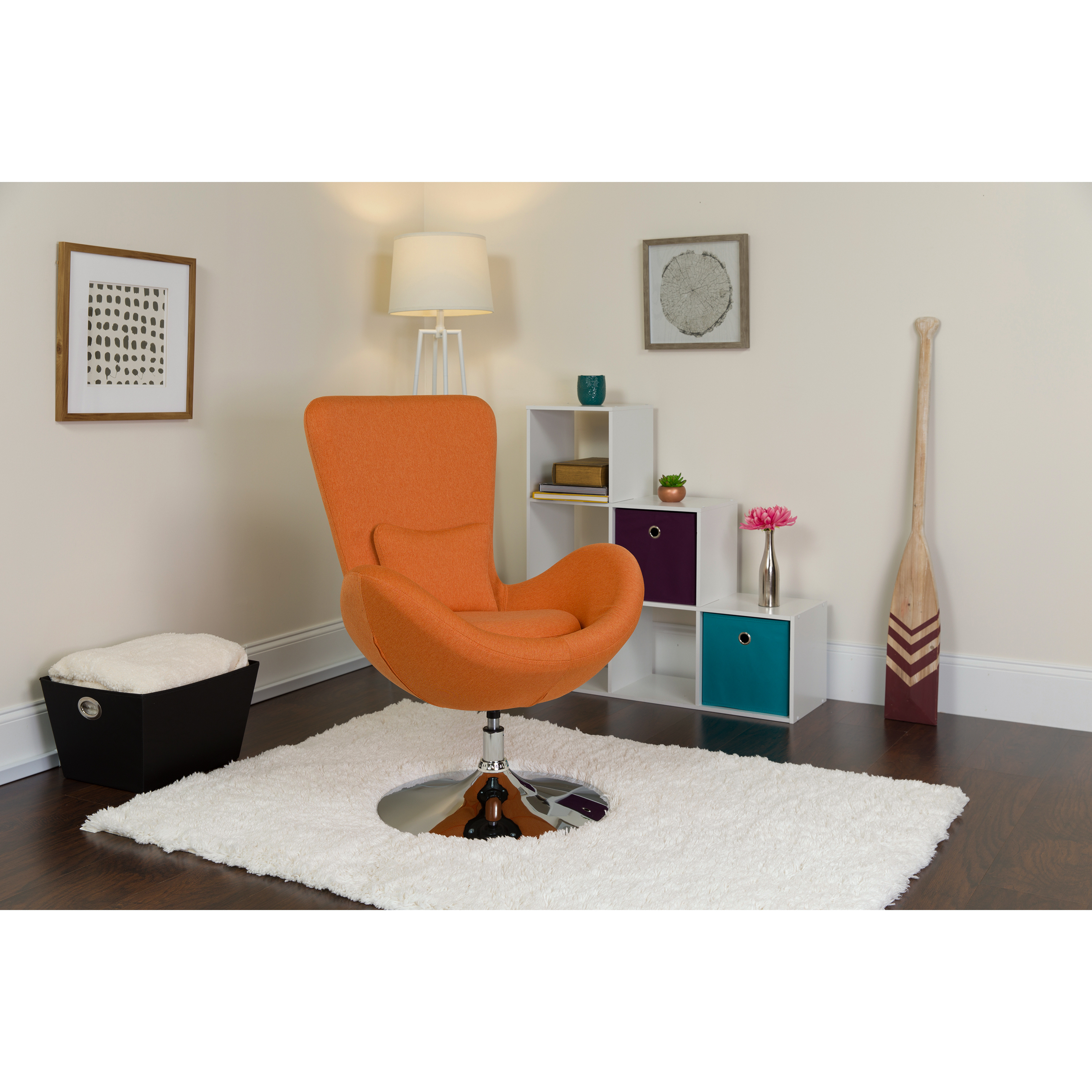 Flash Furniture, CH-162430-OR-FAB-GG, Reception Furniture - Chairs